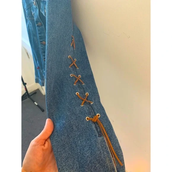 Department of Youth Cotton Laced Jean Jacket - Picture 5 of 6